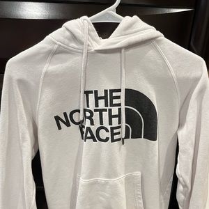 White north face hoodie